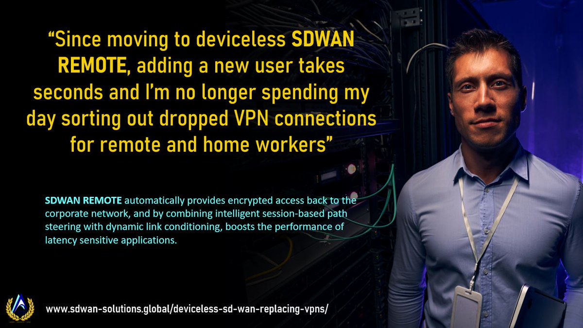 Deviceless #sdwan from <a href="/SdwanSolutions/">Sdwan Solutions</a>  #WorkFromAnywhere - Stay connected to your office wherever you are with intelligent #sdwanremote sdwan-solutions.global/solutions/sdwa…
#remotework #wfh #homeworking #vpn #Productivity #itmanagers #ITStrategy #worksmarter