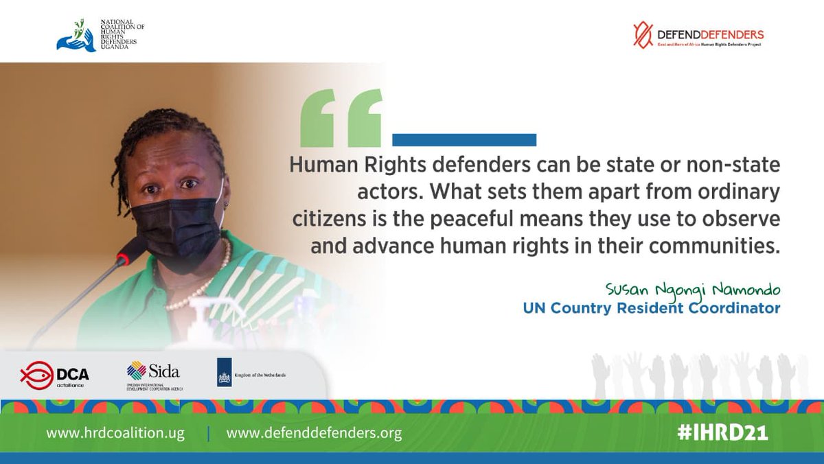 cehurduganda's tweet photo. Underway » Day 4 of the International Human Rights Defenders Day 2021 commemoration events.
This week, we join @NCHRD_UG to commemorate #IHRD2021 in Kampala. This meeting was officially opened by @SusanNamondo, UN Country cordinator for Uganda.
#ExiledHRDs #ClaimingSpaces2021 https://t.co/zrtITGU0Vq