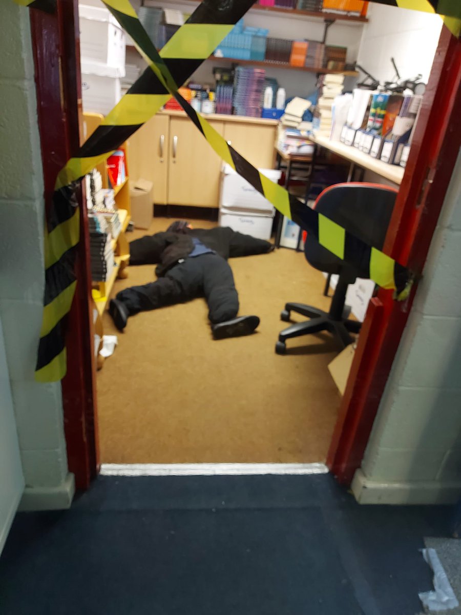 ddletb's tweet photo. Our final day to solve the crime! Who did it? Someone knows!
Final clue: a piece of metal was found close to the body 🧐. Check your email and tell us who is too of your list of suspects #RathdaraCommunityCollege #RCC @ddletb #Teamddletb #forenaicscience #sciene #murdermystery https://t.co/rBYnQJ5pfq