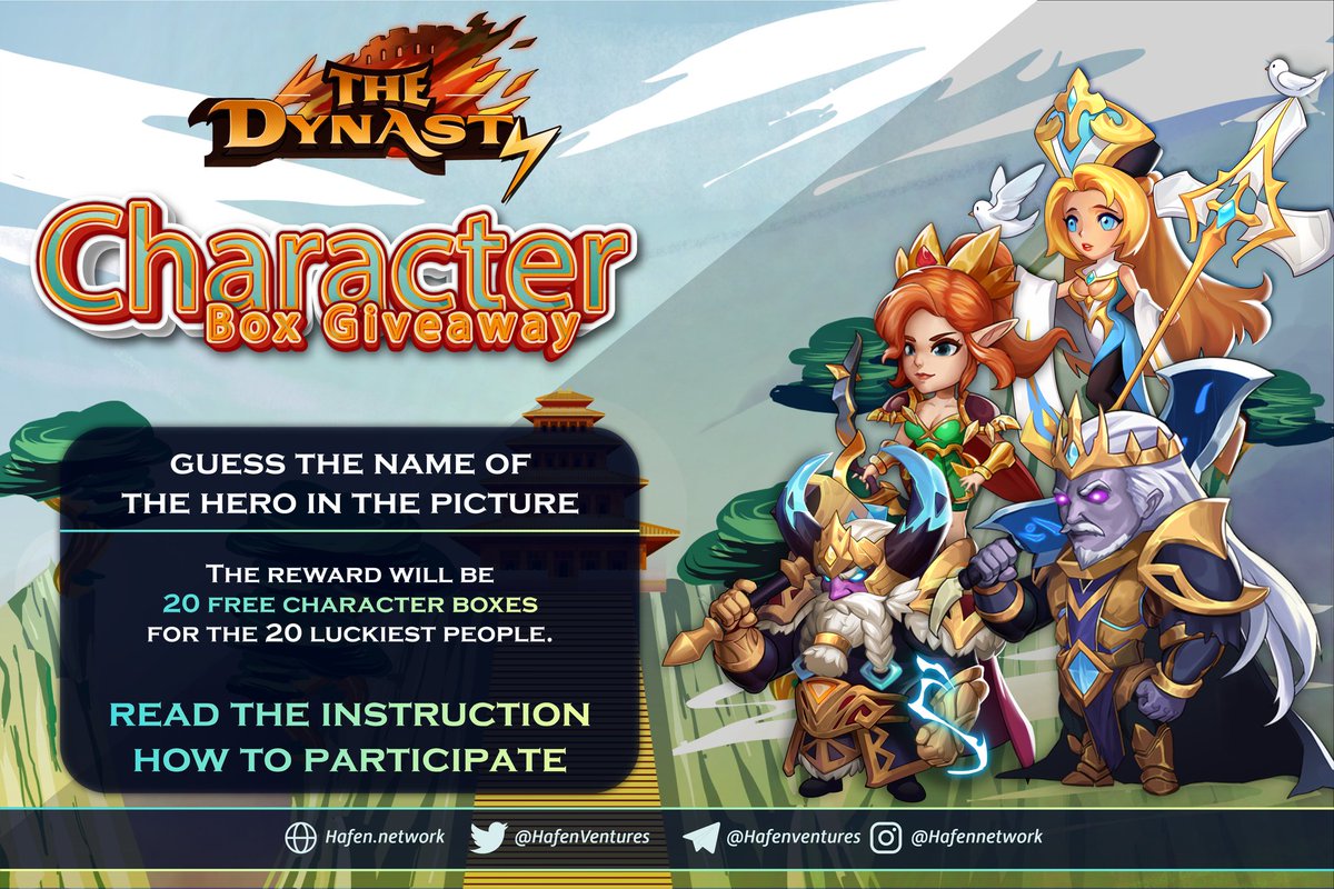 hafenventures's tweet photo. 🌟Mini Game The Dynasty x Hafen🌟

guess the name of the hero in the picture ?
how to:
✅ Follow @Thedynasty_app  @hafenventures @kohmooncrats
✅ quote Retweet answer + Tag 3 friends + hastag #TheDynasty #hafenventures 

reward 20 free character boxes for the 20 luckiest people. https://t.co/vWIyYd1GEZ