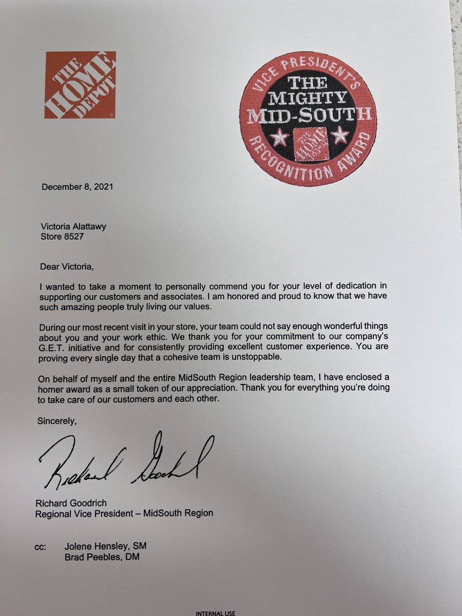 Awesome way to start my day. I’m so humbled that I work for a company that truly cares about the associates and notice the dedication. <a href="/JoleneJmh6269/">J Hensley</a> <a href="/Brad_Peebles/">BP</a> <a href="/CheevesTerencia/">Terencia Cheeves</a> <a href="/atunstall04/">Antonio Tunstall</a>
