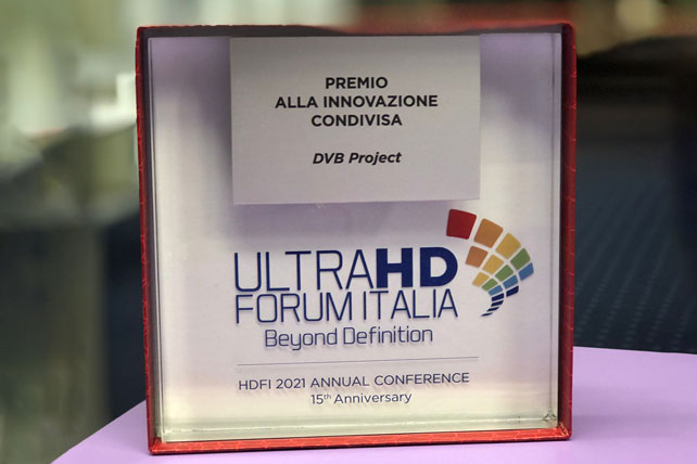 DVB_Project's tweet photo. A big thank you to our friends at the Ultra HD Forum Italia #HDFI for their vote of confidence in our work on internet-centric solutions for media delivery. #standards https://t.co/FUUl6QIzSc https://t.co/1Ldqf92vvs