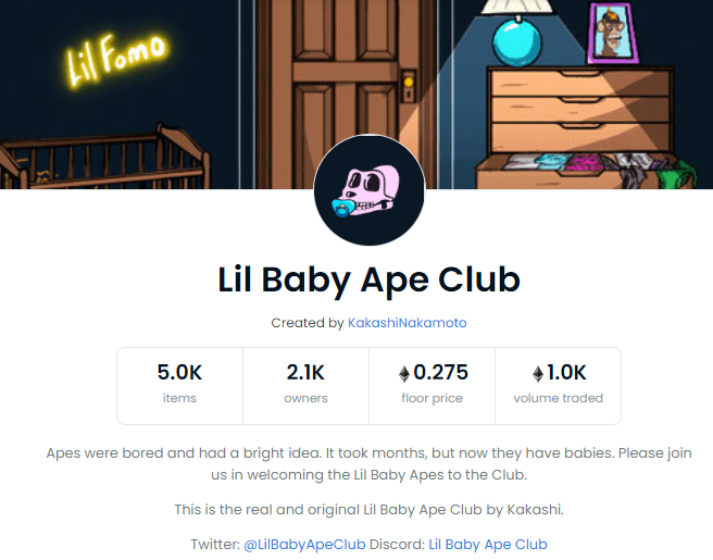 altsnipers's tweet photo. gm,
@LilBabyApeClub is on fire:

1) + 300 % Floor in the last 3 days
2) 1000 ETH Volume on OS
3) Multiple @BoredApeYC, MAYC, @DApeWives and @lazy_sp Holder💎🤲
4) Launching LBAC DAO🧠+ Merch👕
5) Stake LBAC to earn $LILBANANA🍌
6) Developing LBAC GAME📲

https://t.co/gRvUedDeu1 https://t.co/TYjPet4W0b