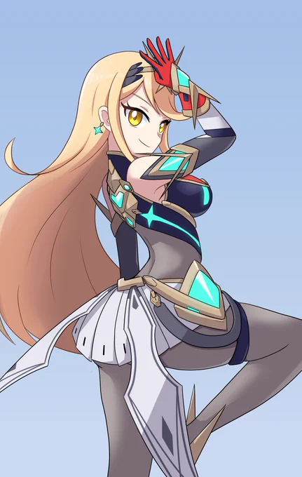 大遅刻の4周年と3周年お祝いヒカリ絵
 #ゼノブレイド2 #スマブラSP 