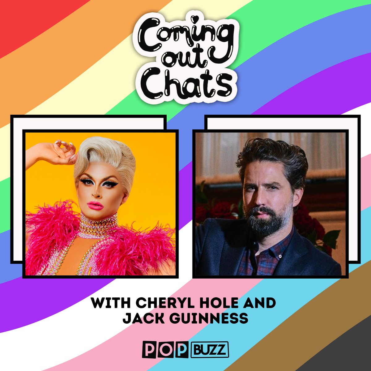 🏳️‍🌈A new episode of ‘Coming Out Chats’ is out now🏳️‍🌈

In this episode @CherylHoleQueen and @Jackguinness discuss when they feel the most pride in their identity, the importance of living authentically and more✨ #ComingOutChats

Listen now➡️popbuzz.co/3pJLo9O