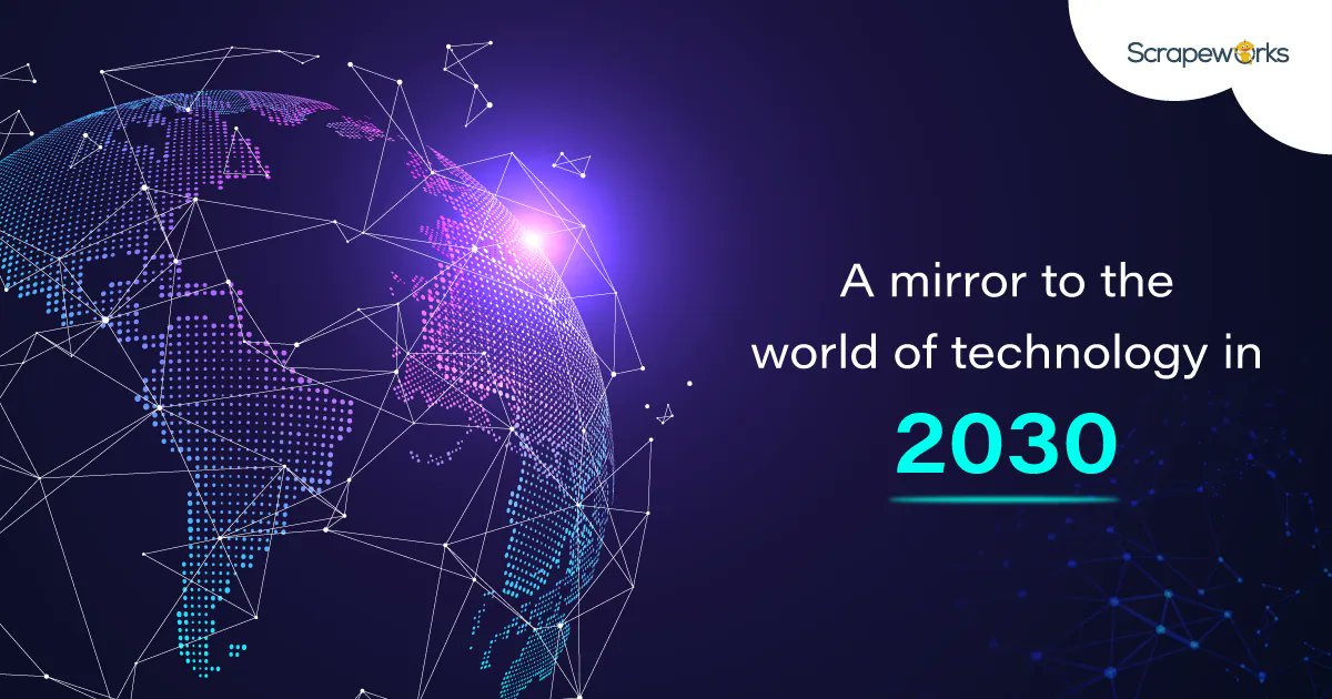 Technology is evolving at an unpredictably rapid pace, and these breakthroughs are influencing our future. Let's take a brief peek at how our technological world will look like in 2030. 
buff.ly/3DCw6c6
#datascraping #webscrapingservices #scraping #technology #webscraping