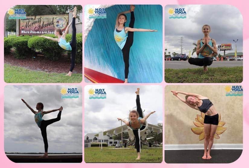 SuzanneElliott's tweet photo. A collage of Holly in yoga postures around Brevard county https://t.co/ktssAw4kGo