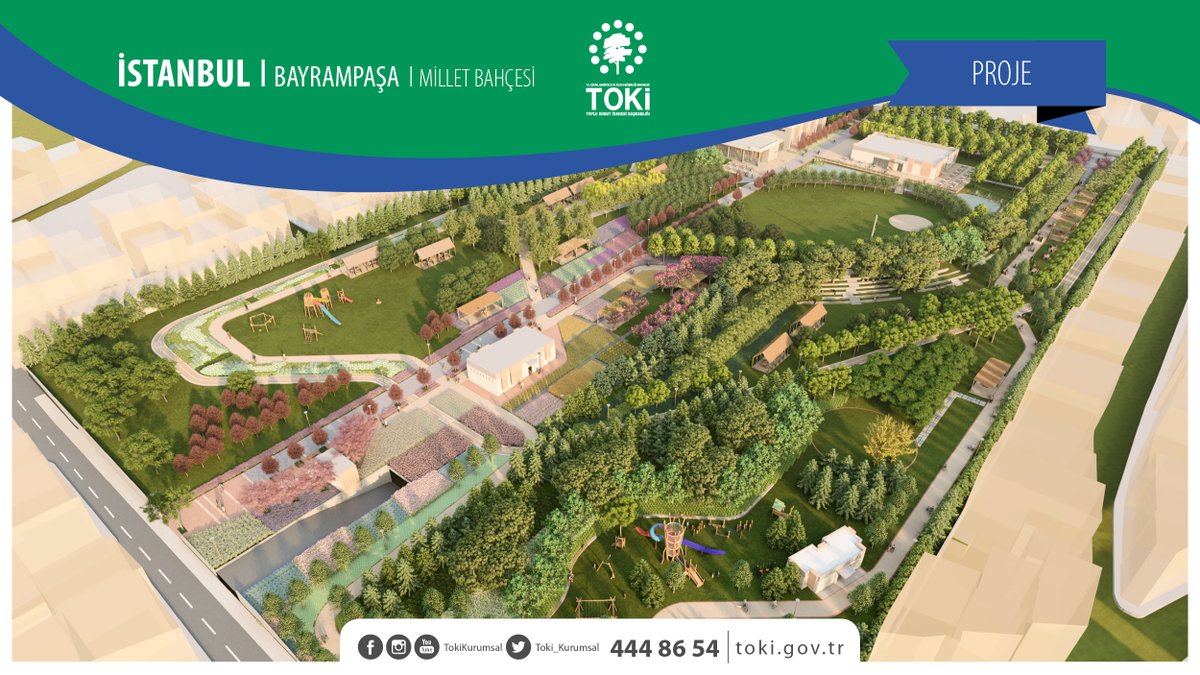 Toki_Kurumsal's tweet photo. 📌 Vatandaşlarımızın yeşille buluşacağı ve huzur içinde vakit geçirebilecekleri İstanbul Bayrampaşa millet bahçemizin ihalesi bugün yapıldı.

🌳 Proje içerisinde; çocuk oyun alanları, millet kıraathanesi, yürüyüş ve bisiklet yolları yer alacak. https://t.co/XUVocORC3m