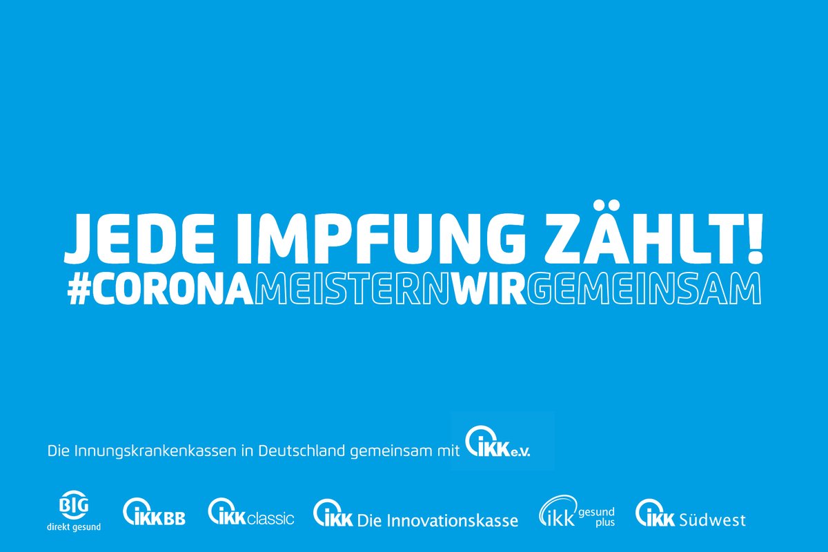 ikk_ev's tweet photo. Jeder #Pieks 🩹zählt - für sich selbst und für andere. Die Innungskrankenkassen unterstützen das #Impfen💉💯
#coronameisternwirgemeinsam💪!
@BIG #IKKBB @IKKcl_Presse @innokasse @IKK_gesund_plus @IKKSuedwest https://t.co/ifHYPzzAOg