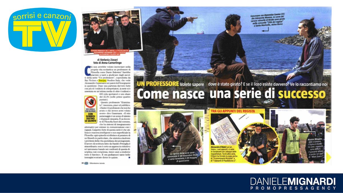 Con TV SORRISI E CANZONI 'Dietro le quinte'. #UnProfessore, ecco come nasce una fiction di successo!

Una produzione #RaiFiction e <a href="/banijaystudios/">Banijay Studios Italy</a> 
#WeAreBanijay