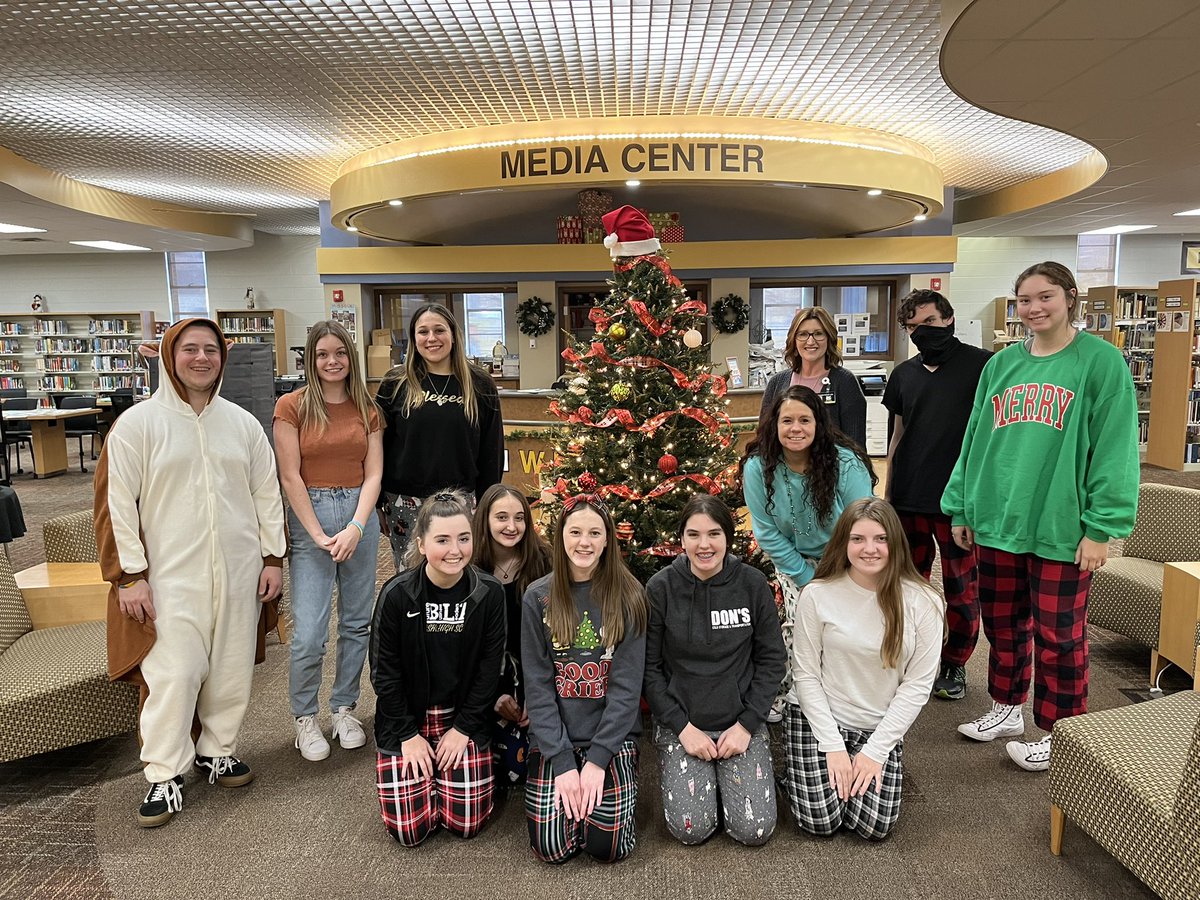 Yesterday was our Library Tech Christmas party! We had fun hanging out and eating all the food. We love these kids and greatly appreciate all their hard work! We couldn’t make our library the awesome place it is without them! #nhswildcatlibrary #librarytechsarethebest 🎄