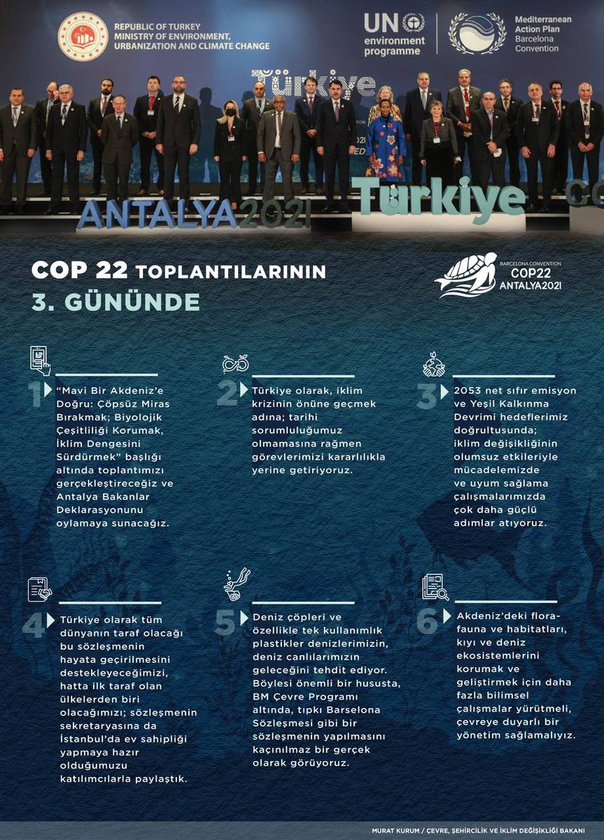 Güzel Akdeniz’i birlikte koruyoruz. 
#COP22Med
