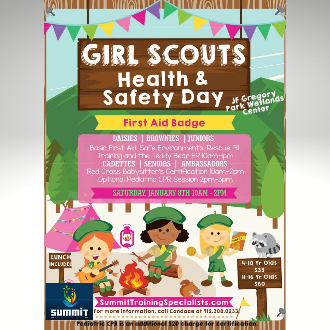 Not a Girl Scout? Come hang with us for the day and see if you want to join!
Contact CThigpen@summittrainingspecialists.com for more information.