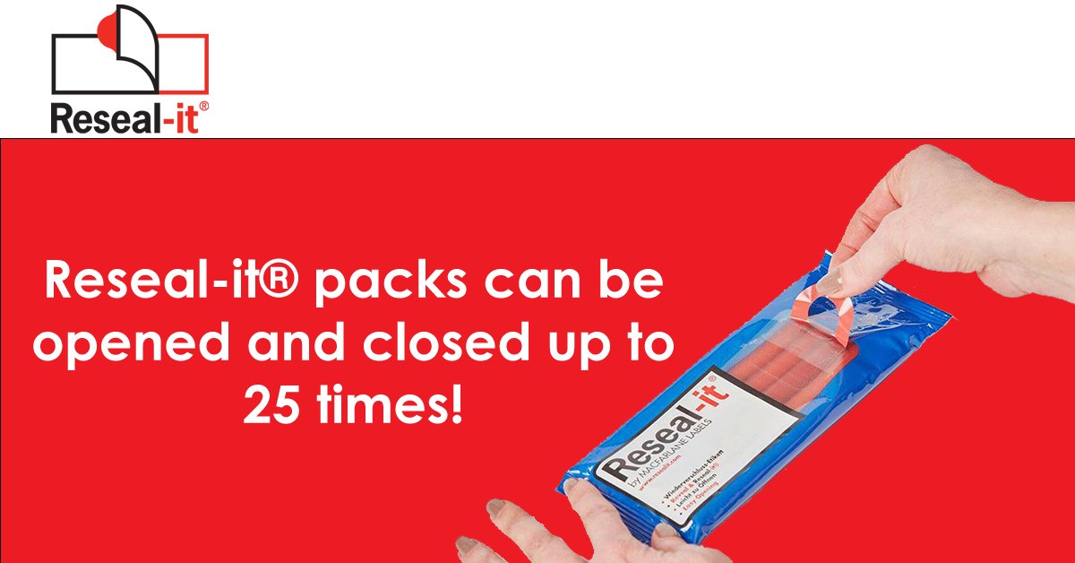 Resealit's tweet photo. Reseal-it® packs can be opened and closed up to 25 times and ensure freshness and pack integrity whilst helping to prolong the life of the products.

Find out more 👉 https://t.co/vC7HtxOYcd https://t.co/UxZ0WPIta9