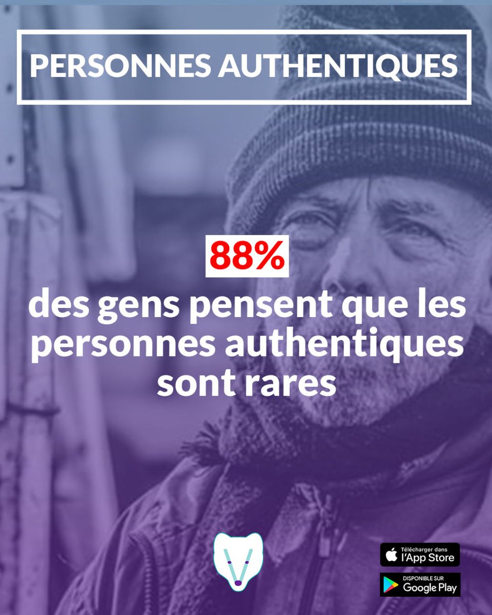 Voolpofrance's tweet photo. 88% des gens pensent que les personnes #authentiques sont #rares 

#voolpofr #voolposurveyfr #véritable  #réel #sincère #génie #genies https://t.co/oahoVmy2XJ