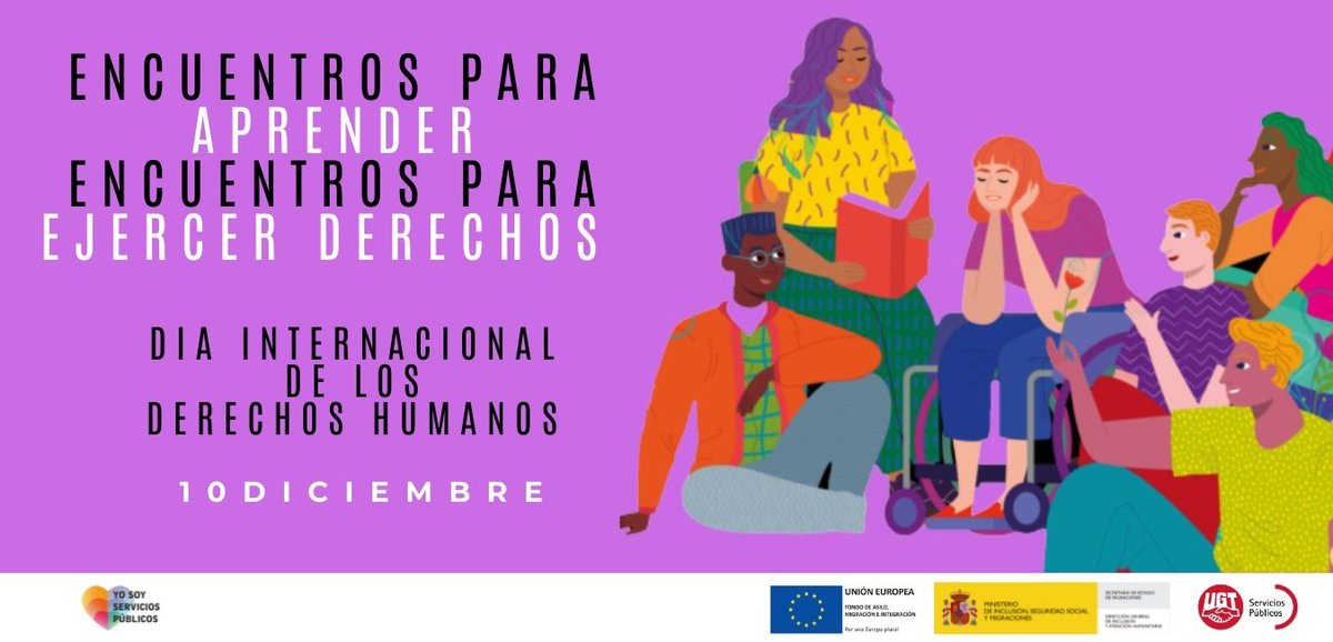 #FelizJuevesATodos por el día de los #DDHH presentamos: Encuentros para aprender-Encuentros para ejercer derechos. Desde #YoSoyServiciosPúblicos  queremos contribuir al ejercicio de los derechos para todas. Mañana 10 de Diciembre a las 12:00 sacaremos la campaña.