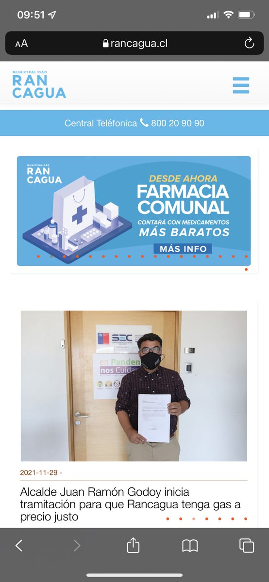sebaneira's tweet photo. Hola alcalde @alcaldejrgodoy viendo la portada de la pagina de la municipalidad me da la impresión que hay un abuso del uso de su imagen. Yo creo que un municipio son todos quienes aportan a la comuna. Saludos! @Contraloriacl @ContraloritoCGR https://t.co/xhSdeJzRvb