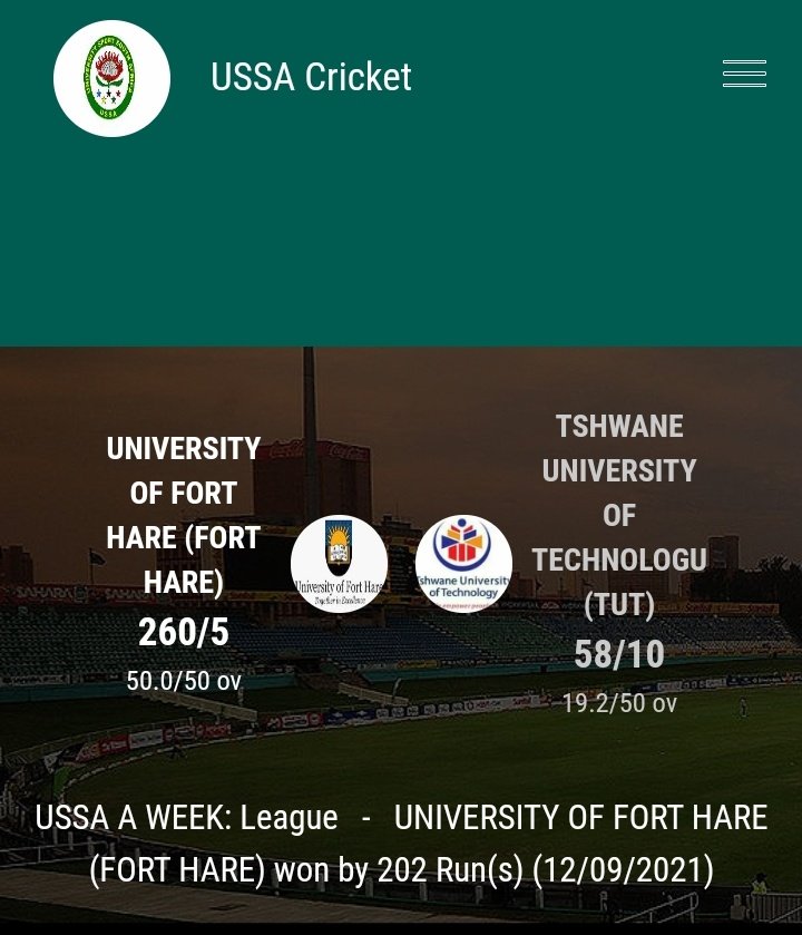 2/2 for @UfhForties 😅 Well done team 🙌🏽♥️

#ussacricket #ufhcricket #returntoplay 🏏