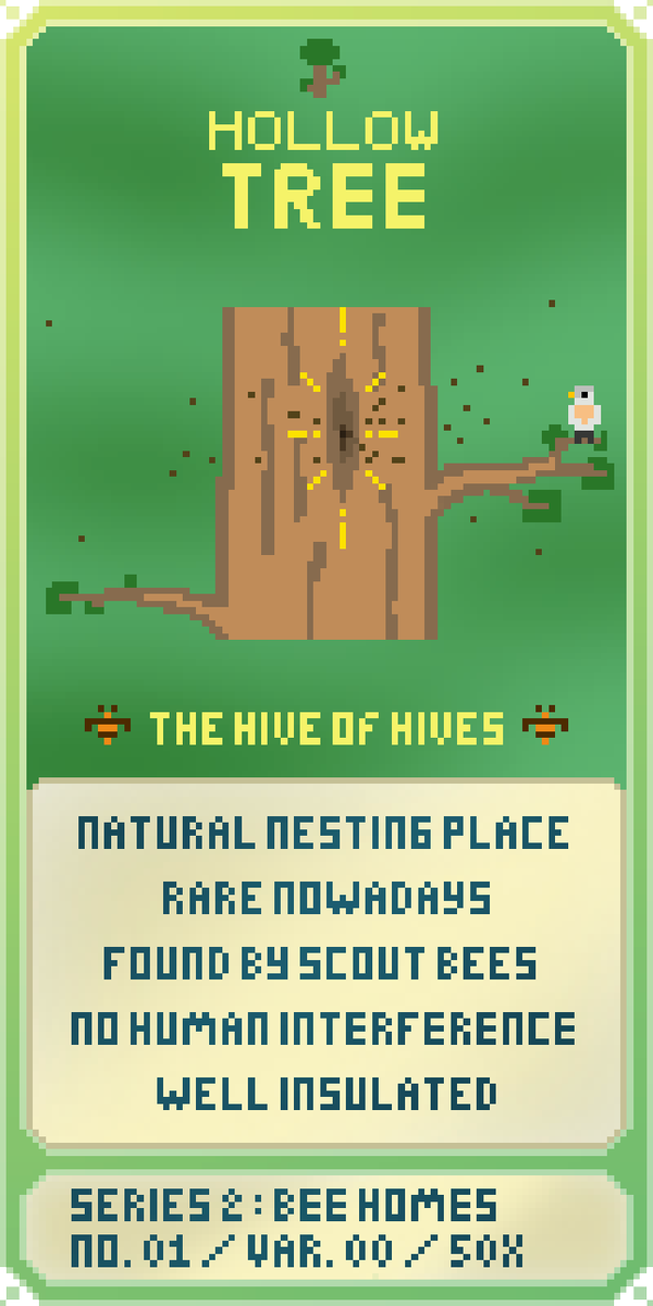 GlobuzzBees's tweet photo. BOOM! Those who have a full Globuzz set of serie 1 variant 00 (Queen/Worker/Drone) just got the Hive of hives dropped in their escrow on @gomintme
Bees live in trees, but unfortunately old trees are becoming more and more rare. (1/3) -->
#globuzz #hbar #nft #bees https://t.co/0FDZre38wp