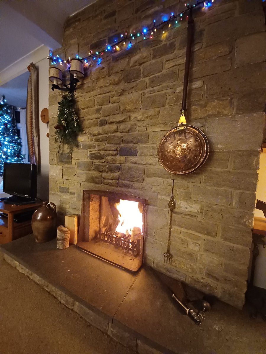 And after the stormy sea, a cosy fire.