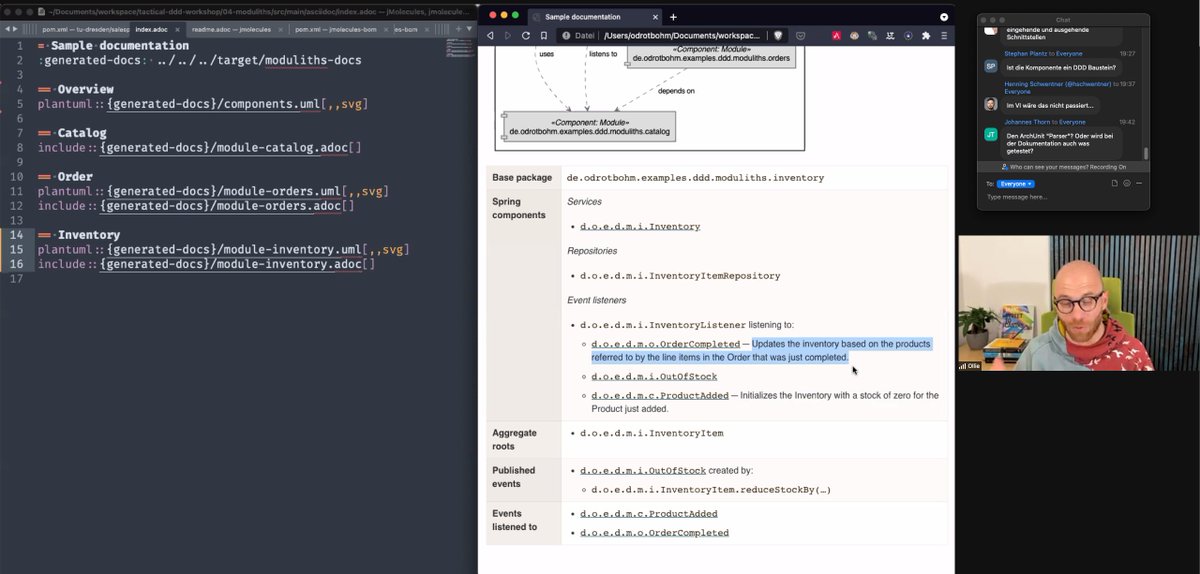 sKriemhild's tweet image. Thank you @odrotbohm @hschwentner and @JUG_DA  for this input about jMolecules. Documentation / #javadoc is probably a thing most of us need to get better at!
github.com/xmolecules/jmo…