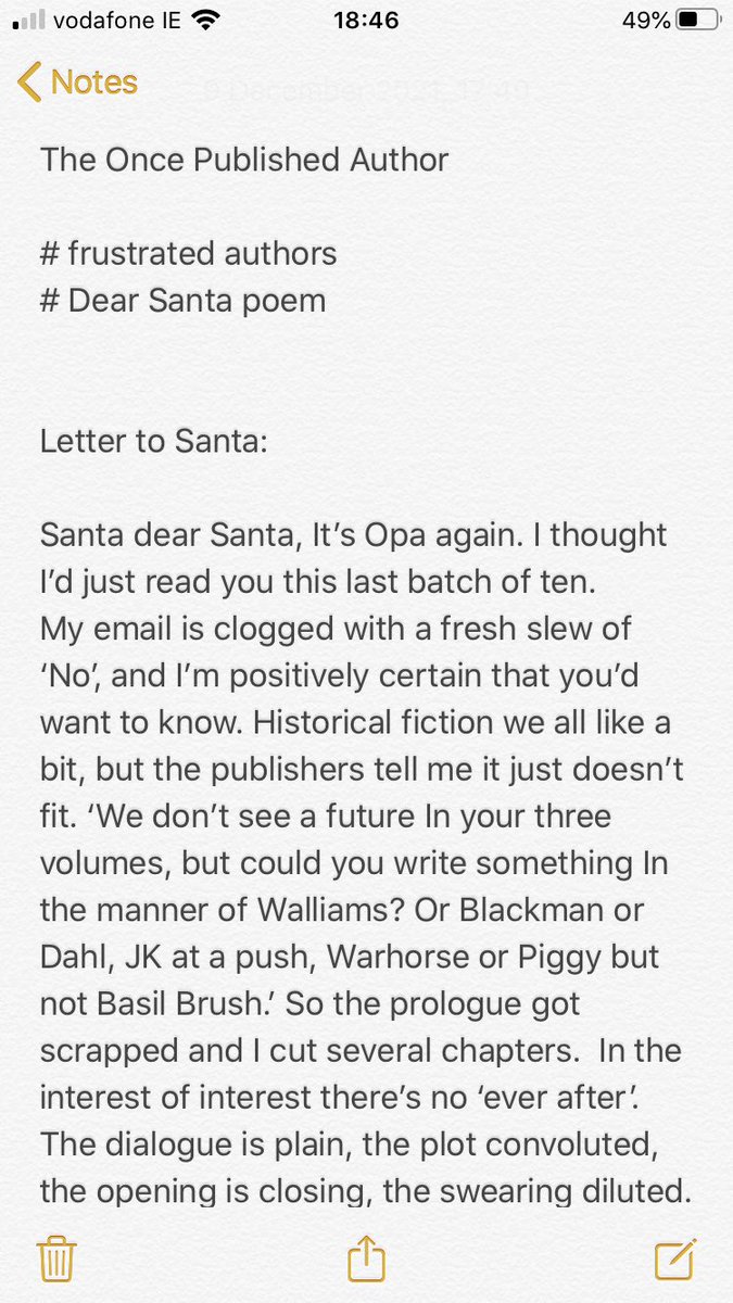 martinemadden1's tweet photo. #frustratedauthor #lettertosanta #christmas #poem #writer https://t.co/83DYu53UFN