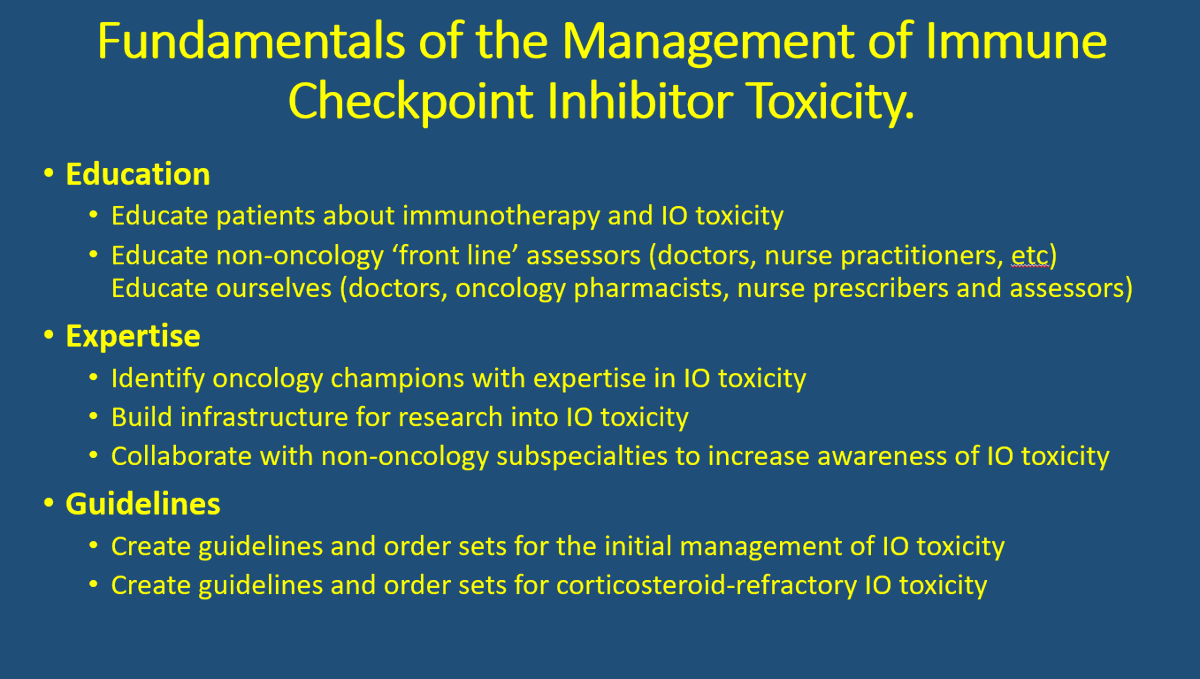 BTOGORG's tweet photo. .@oncolojo shares the fundamentals of the management of immune checkpoint inhibitor toxicity #BTOGimmunotherapy #LCSM #IOtoxicity https://t.co/tUByTIJ1ri