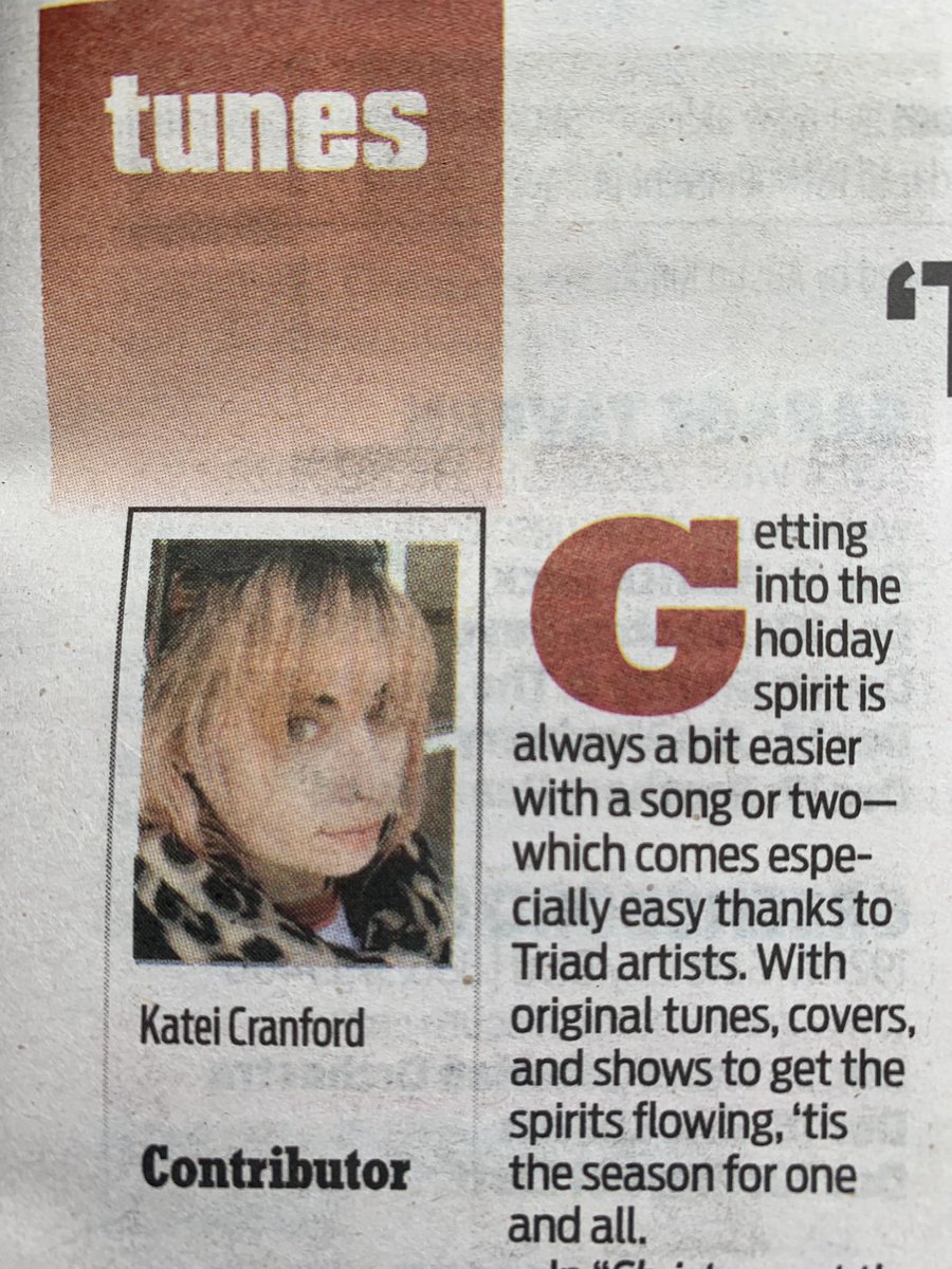 sweetdreamband's tweet photo. we’re in print again! Thanks to @tourreportnc and @yesweekly for the coverage on our holiday cover tunes! We ❤️ Y!W #ksttr
Check out the full article (print page 19): https://t.co/8F7YLK2sOJ
Holiday Collection playlist: https://t.co/WJ7FSqRr7X https://t.co/9XcIXzqKbU