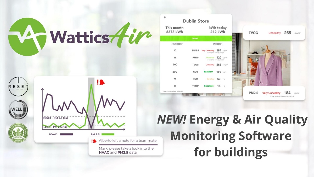 Indoor air quality and energy efficiency doesn’t have to be a trade-off. With Wattics' newly released #indoorairqualitymonitoring software, WatticsAir, you can monitor, manage and optimise both #energy and #airquality from a single platform. More here -> bit.ly/3IptlhR