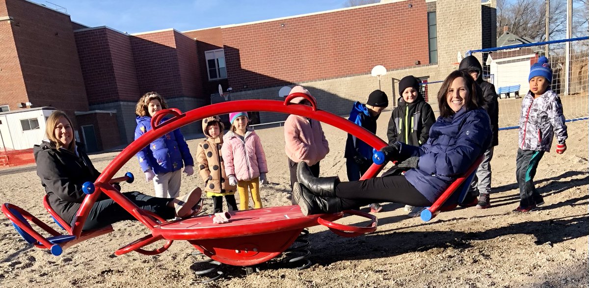 We got a new piece of playground equipment! Now, if only Mrs. Weber and Mrs. Suckstorf would let the kids have a turn! #npspanthers