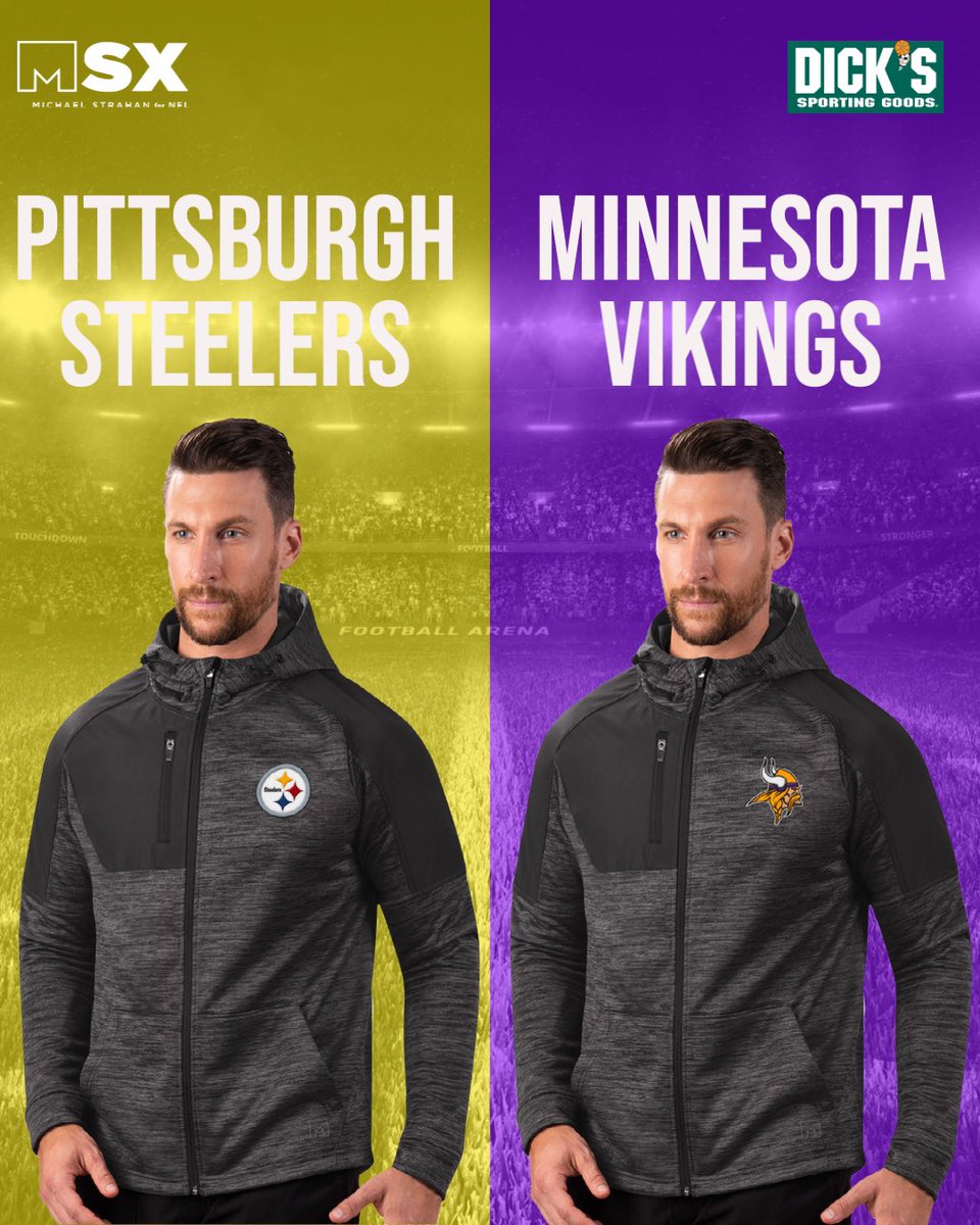 mstrahanbrand's tweet photo. Steelers @ Vikings TONIGHT for Thursday Night Football on FOX. You can now shop MSX For NFL at @DICKS !!! #RaiseYourGame #MSXForNFL #TNF Link to shop: https://t.co/AB5lH34t0X https://t.co/UzVIWsEvEf