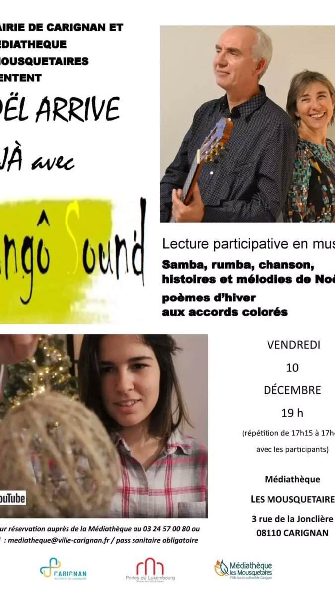 CadalsoIsabel's tweet photo. Venez demain vendredi 10/12 à 19 h !! @50ndGroin @rock08collectif @ChezJosette @warsmann @6nnhorud @patrick_fostier @RVMARDENNES @UnionArdennais @AgendaConcert08 https://t.co/o0Yd1zfScQ