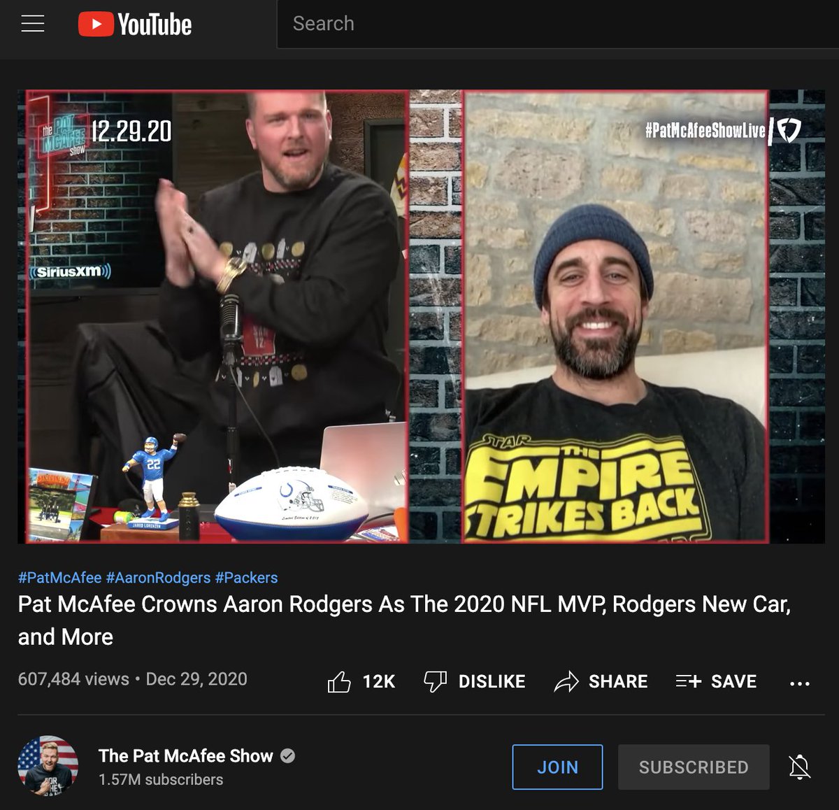 jonnettesheim's tweet photo. Heard about and started watching heading into last season's playoffs. Rewatched every Rodgers Tuesday and every episode since! Congrats to Pat and the boys! What you do with it, proves you deserve it, and then some. #ThankYouPat #ThankYouFanDuel
 #PMSFanDuelFamily https://t.co/H2MKPWGgF6