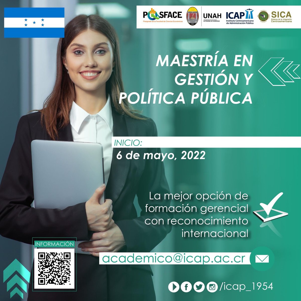 icap_1954's tweet photo. #ICAP  🇭🇳  

Atención Honduras. Prepárate para liderar y gerenciar las organizaciones públicas hondureñas y en la región, analizando la dinámica con el manejo de métodos cuantitativos y técnicas administrativas. https://t.co/GVXS8PVinW