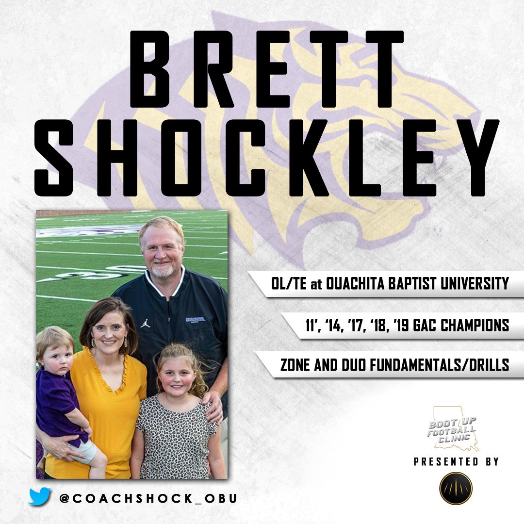 Coach <a href="/CoachShock_OBU/">Brett Shockley</a> will be joining us to talk about Zone and Duo and the fundamentals/drills they use to be successful at those concepts. The <a href="/OuachitaFB/">Ouachita Football</a> rushing attack ranked 3rd in the nation among D2 schools!