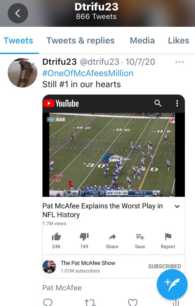 dtrifu23's tweet photo. #PMSFANDUELFAMILY
I’m glad we finally got explanation to what happened. As a long time colts fan always been a big fan on @PatMcAfeeShow. Glad to see his and the boys hard work pay off. This show has been a great gem to find in such a crazy last couple years https://t.co/UkIOD12HtQ