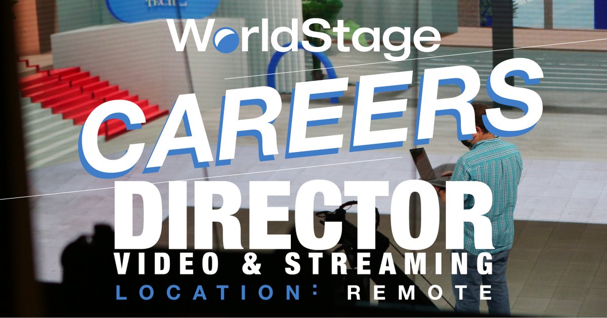 Video Engineering, Video Direction and Project Management skills combined in one new exciting opportunity. WorldStage has a position open for a Director, Video & Streaming worldstage.com/careers/ #TeamWorldStage #PeopleMakeTheDifference #Career #Jobs #TheUltimateResource