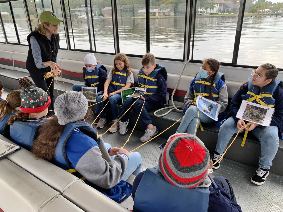SJRiverkeeper's tweet photo. Are you smarter than a fifth grader? Today we welcomed 5th graders from @ctkjax on board the River Taxi. This class won a River Exploration boat trip through our student-driven #RiverFriendly competition - and they sure know a lot about our #StJohnsRiver! 🔬💯 https://t.co/qSWaNYDu1x