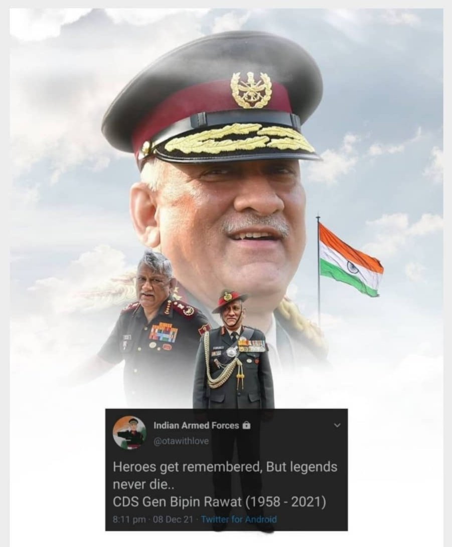 miss_cool07's tweet photo. @IAF_MCC Had no words to say, just shocked
#RIP great leader &amp; all the respected sir's and mam💐💐💐🙏🏻
     We pledge to take care of our country.
Jai hind https://t.co/K7cGrqK9CD