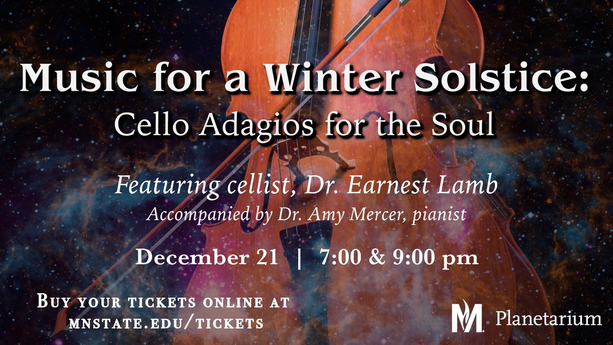 MSUMEarnest's tweet photo. Join me for a Winter Solstice Concert in the MSUM Planetarium on December 21.  Tickets available at https://t.co/PAbJGIIPJ8. https://t.co/KZwaY0y1Rf