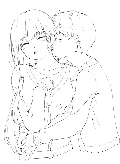 つつくのみ線絵………やっぱりニ枚が描きました………😂😂😂🤣🤣🤣

最初はふ〜ふ〜、つつきはキス(づ‾3‾)づ💓💓💋 