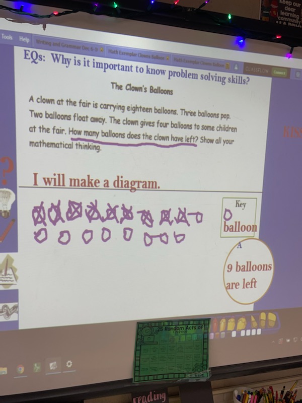 <a href="/IC_Kirkpatrick/">Della Kirkpatrick</a> <a href="/MrsJTukes/">Jennifer Tukes</a> <a href="/BrandiM58899143/">Brandi Martin</a> Mrs. Martin's first graders are working on The Clown's Balloons exemplar in math. #exemplarsrule #ncts #ncssbethebest