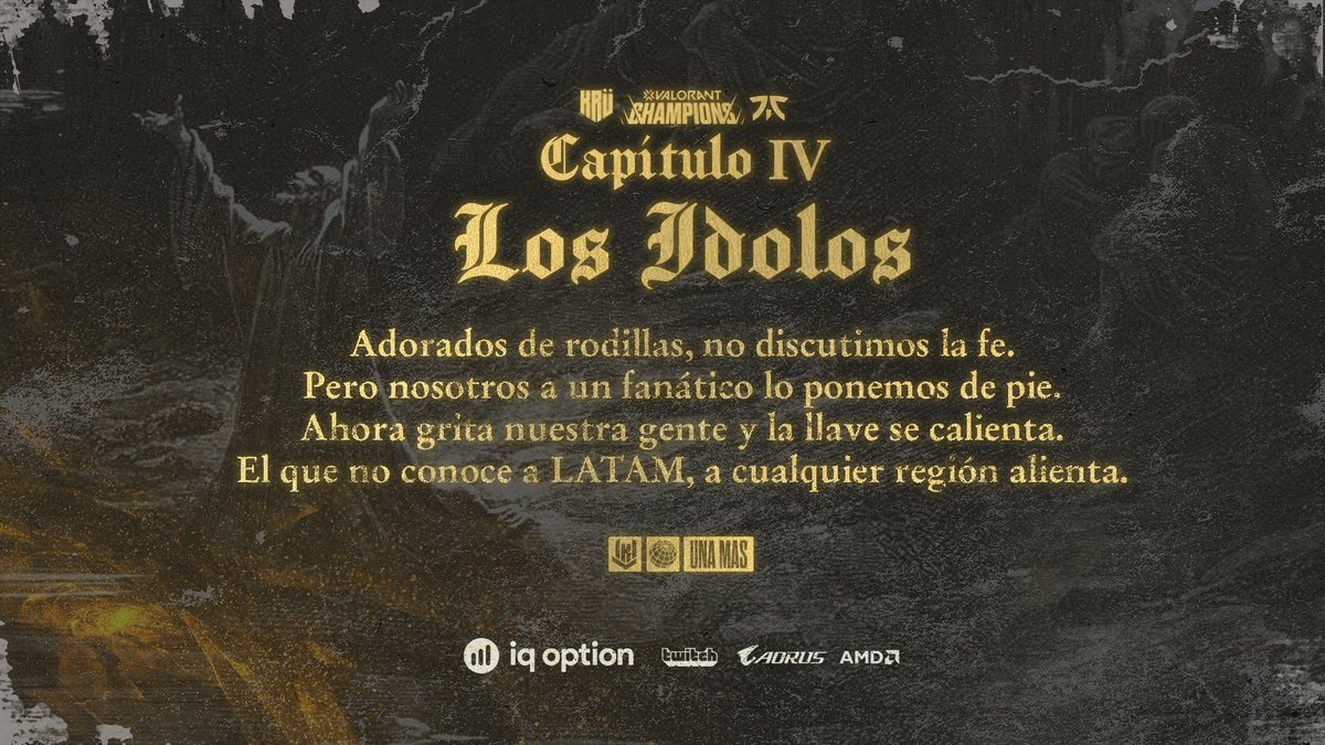 KRUesports's tweet photo. La cuarta prueba, la más dura...

Es hora de unirnos bajo un mismo estandarte. ES HORA DE CONVERTIR AL MUNDO

#UnaMasYNoJodemosMas #VCT https://t.co/gHfndj66kM