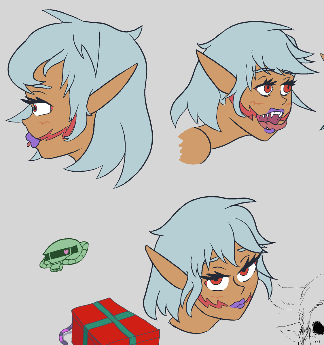 reverberon's tweet photo. Was practicing faces in the last monstergirl drawpile, ghoul was speaking to me this time around #monstergirlencyclopedia https://t.co/yfCwwG5L15