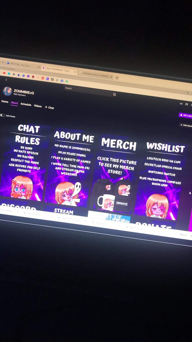 ZOMMBiiExG's tweet image. For the past month I’ve come home from work every day and worked on content. 

Lastnight, I stared at my twitch page and changed up my info panels. AGAIN 😄

But this time, I absolutely love them! 

Here’s a before and after 💋