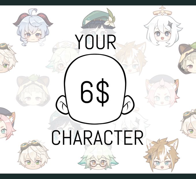 ⭐️✨CHIBI HEAD COMMISSIONS✨⭐️

Hello!! I'm too busy to open my usual commissions right now but I need some money so I'm opening these!

I draw any kind of character ( anime, game, original character, etc... ) and I charge 6$ for each one!

DM me if you're interested! 