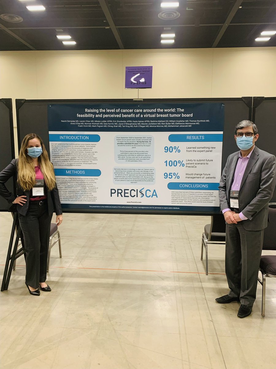 We are proud to present our #SABCS21 Abstract on the feasibility and perceived benefit of a virtual tumor board! 

Learn more about the story behind the study at precisca.com/blog/20

#breastcancer #oncology  #cancereducation #SABCS21 #virtualtumorboards  #precisca
