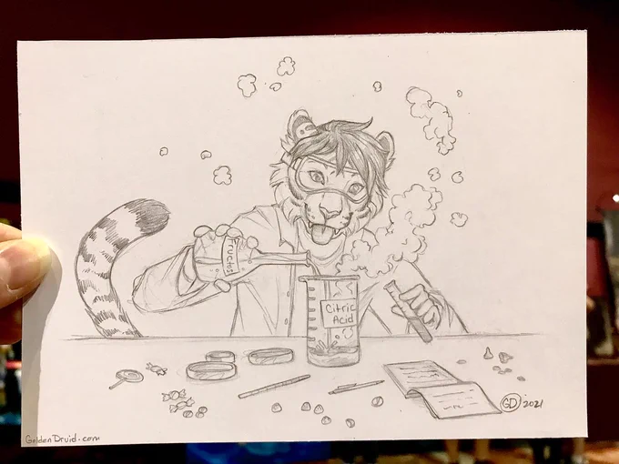 Sweet Science! 🍬🍭🍫

Sketch commission for Claude Tiger. 
