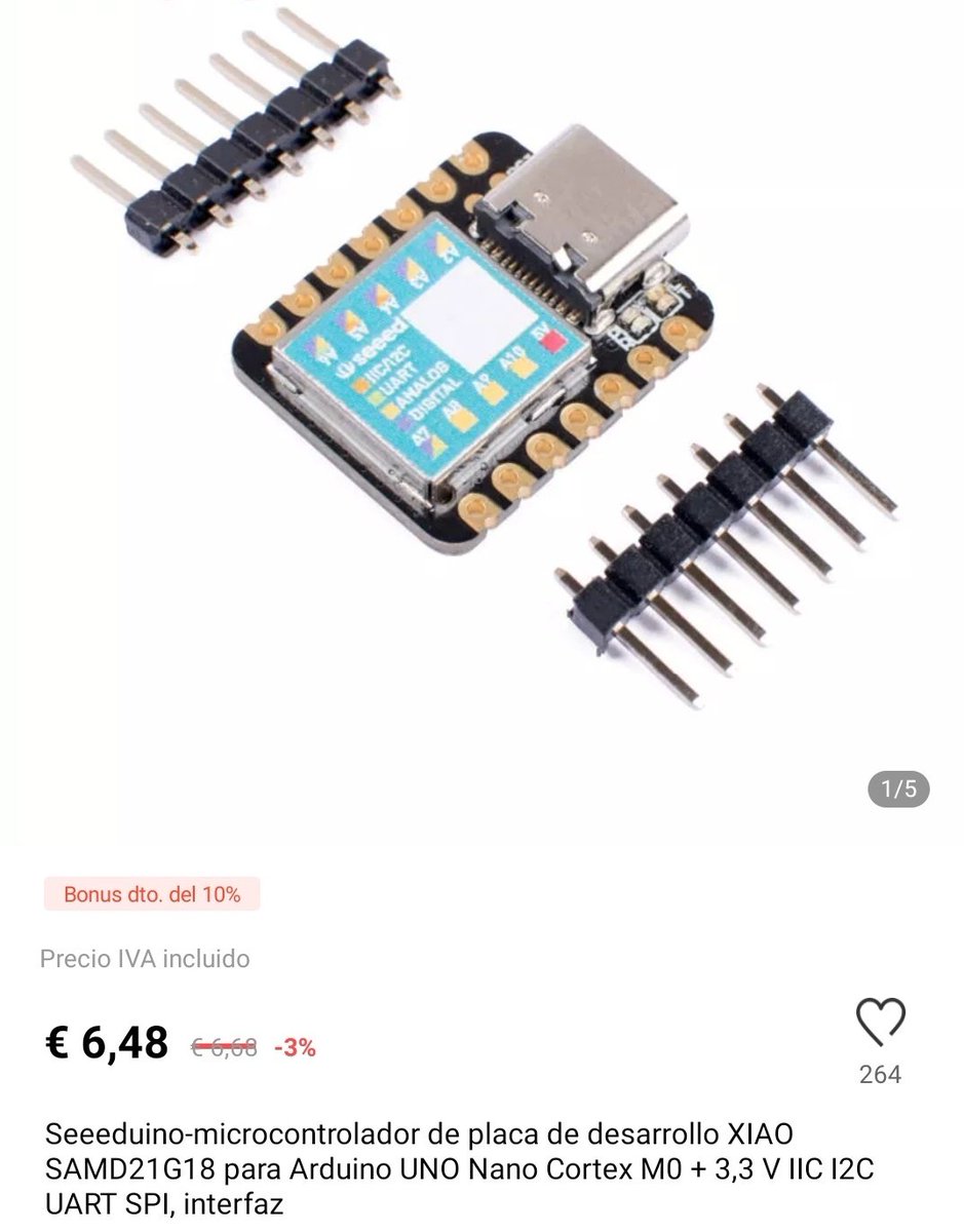 LuisLlamas's tweet photo. Third day of our #maker #DIY recommendations list for Christmas
Today we have @seeedstudio
XIAO, and incredible small development board with a SAMD21G18 Cortex M0+ 32bits processor.
More interesting items tomorrow!
#ChristmasList #SantaDiy #iHaveBeenVeryGood #nonPromoted https://t.co/krZPeuPDHE