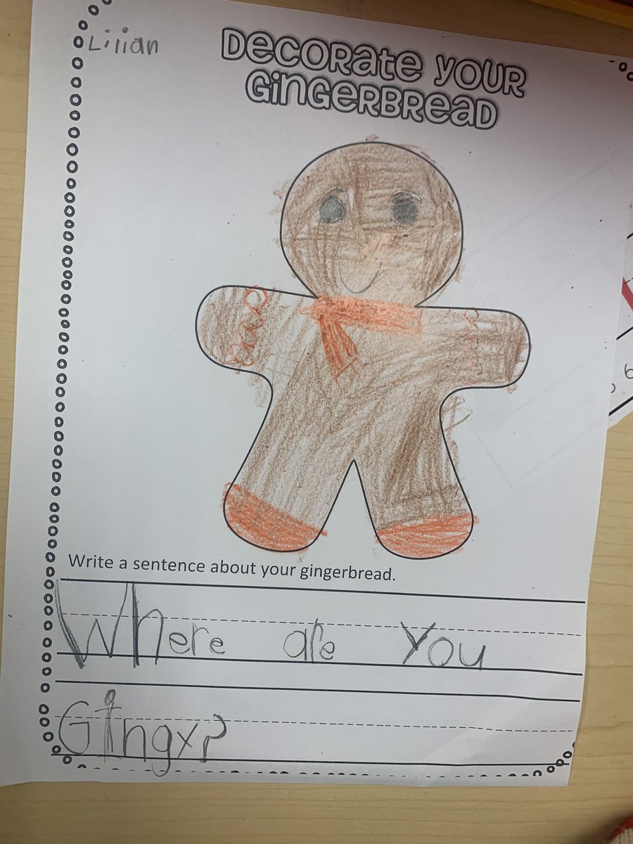 chloekayallen's tweet photo. Huge thank you to Sgt Mims and the Indpls Metro Police Department for your help with our missing Gingy! We’ll keep you updated if he’s found! #gingerbreadunit #kindergarten #wearewayne @MWEwayne https://t.co/0HPncOAkvA